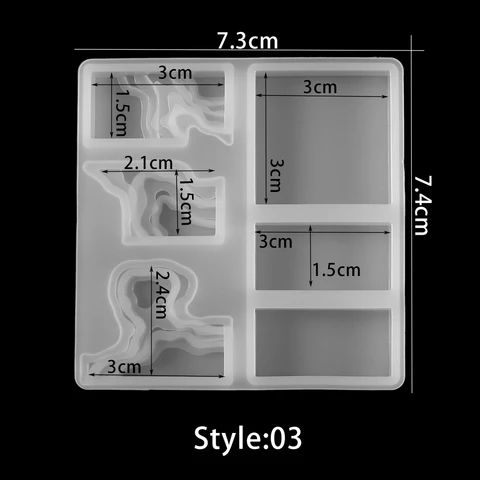 Drop Handmade Silicone Casting Mold For DIY Crystal Epoxy Resin Jewelry Step Field Island Pendant Silicone Mold Supplies
