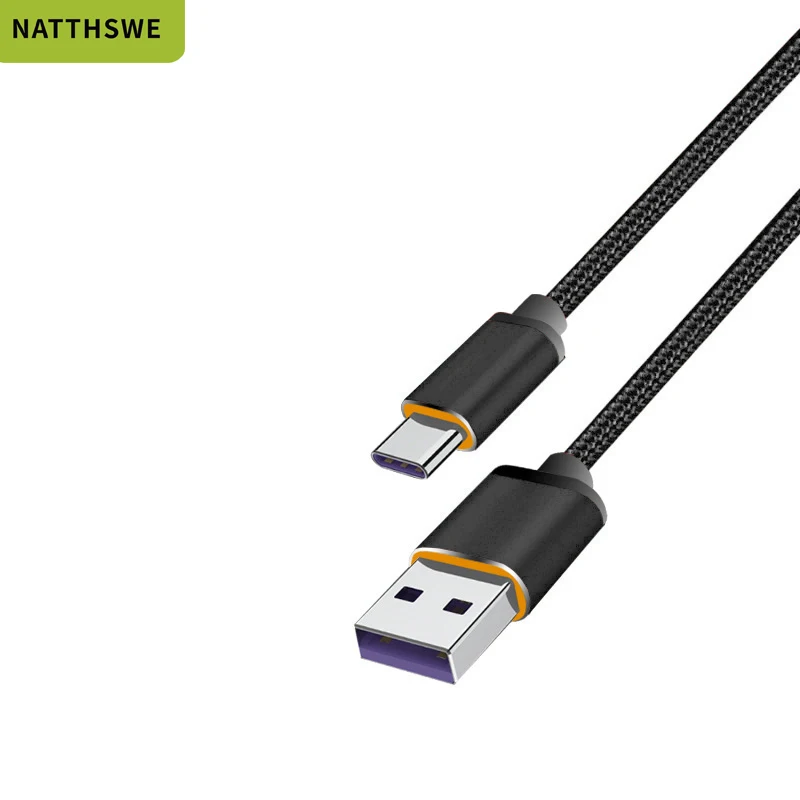 

NATTHSWE 5A Flash Quick Charge USB Type C Cable for Huawei Mate 20 P20 Pro 2A Fast Charging Type C Cable for Xiaomi redmi note 7