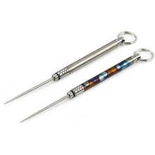 Титановый сплав Открытый EDC зубочистка бутылка фрукты вилка кемпинг инструмент Титан зубочистка легкий портативный мульти