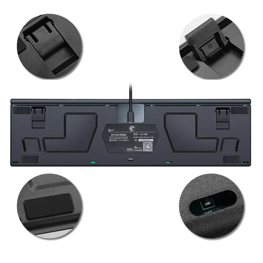 Механическая игровая клавиатура Z88 с 105 клавишами Немецкая раскладка QWERTZ