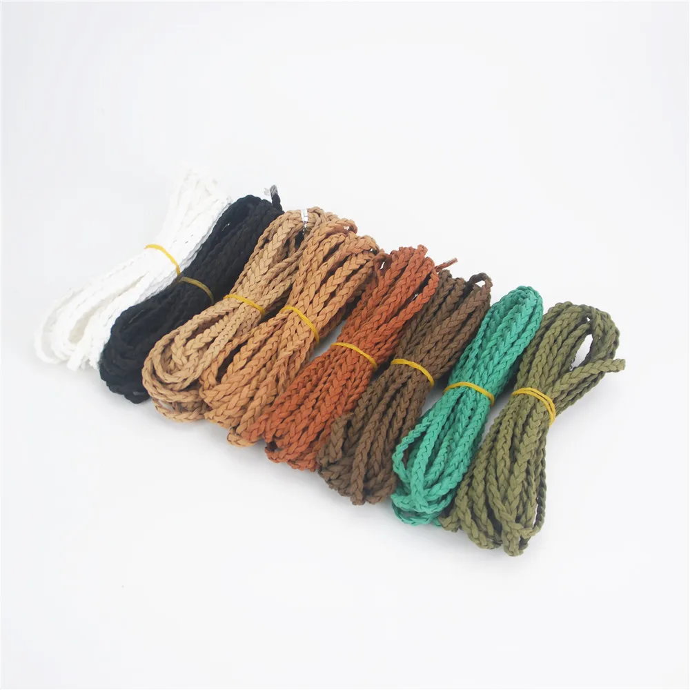Faux Suede Cord 5meters/lot Faux Suede Leather Braided Beading Cord Rope Thread DIY Accessories 16color for choose ds234