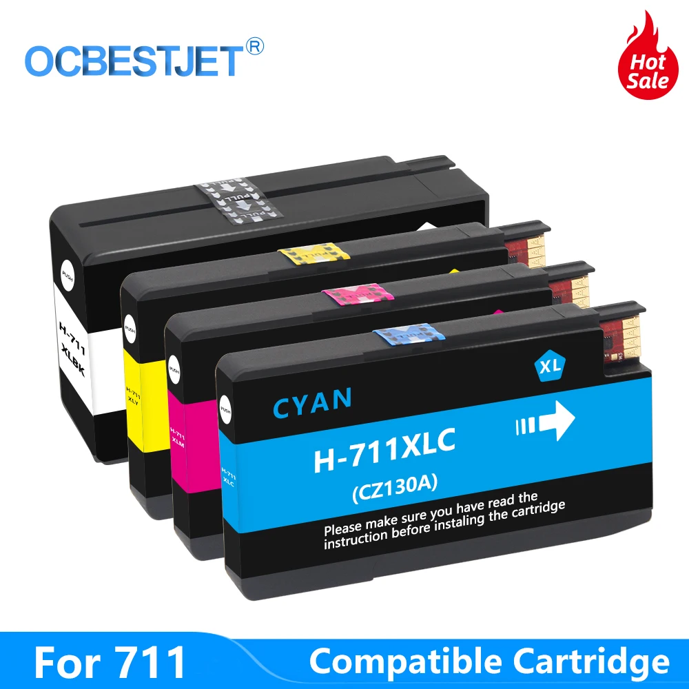 Replacement for HP 711XL 711 XL for HP711XL for HP711 CZ129A CZ130A CZ131A CZ132A Ink Cartridge Inkjet Cartridges Use for Designjet T120 24 T520 24 T520 36 Large Format Printer 1Set+1Bk Replacement for HP 711XL 711 XL for HP711XL for HP711 CZ129A CZ130A CZ131A CZ132A Ink Cartridge Inkjet Cartridges Use for Designjet T120 24 T520 24 T520 36 Large Format Printer 1Set+1Bk
