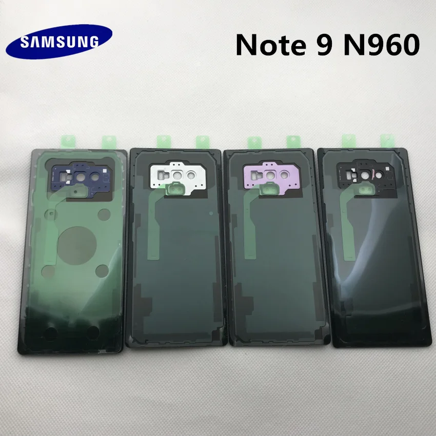 Заднее стекло SAMSUNG для SAMSUNG Galaxy Note 9 N960 N960F задняя крышка батарейного отсека задняя крышка Корпус чехол замена клейкая наклейка