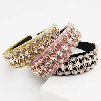 

Baroque fashion gorgeous mesh rhinestone geometric headband Exaggerated gorgeous fashion rhinestone headband 536