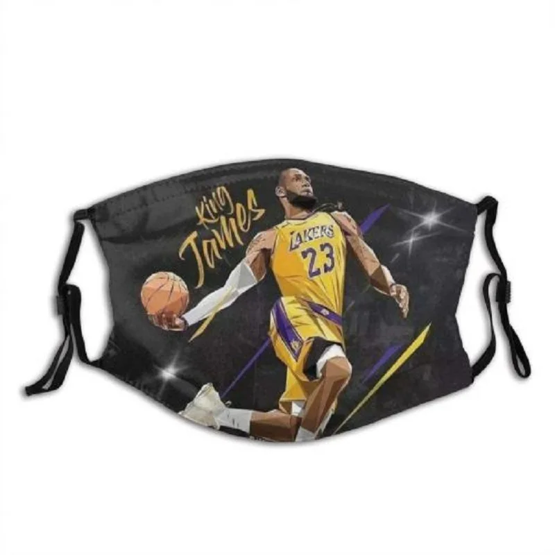 Masque facial LA Lakers-LABron-MVP Champions, 2020 motifs, adultes et enfants, Anti-poussière, housse bandana lavable et réutilisable pour le sport