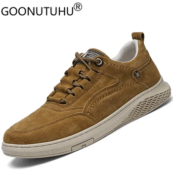 

Fashion men's shoes casual genine leather pigskin flats sneakers male comfortable waterproof shoe man new platform shoes for men