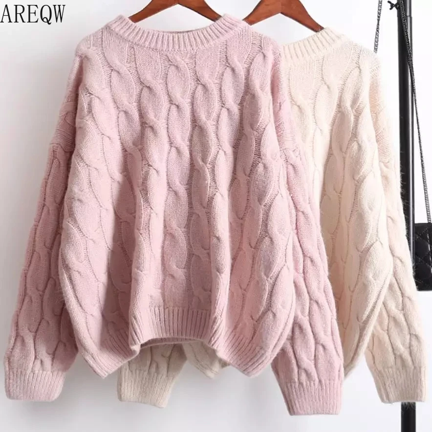 

Women's Soft Pullover Sweater Women Turtleneck Knitted Solid Thick Sweaters Loose Korean Style Autumn Winter Fashion