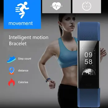 

Intelligent Smart Bracelet Watch Color Screen Fitness Tracker IP67 Waterproof Heart Rate Monitor Pedometer Activity Smart Watch