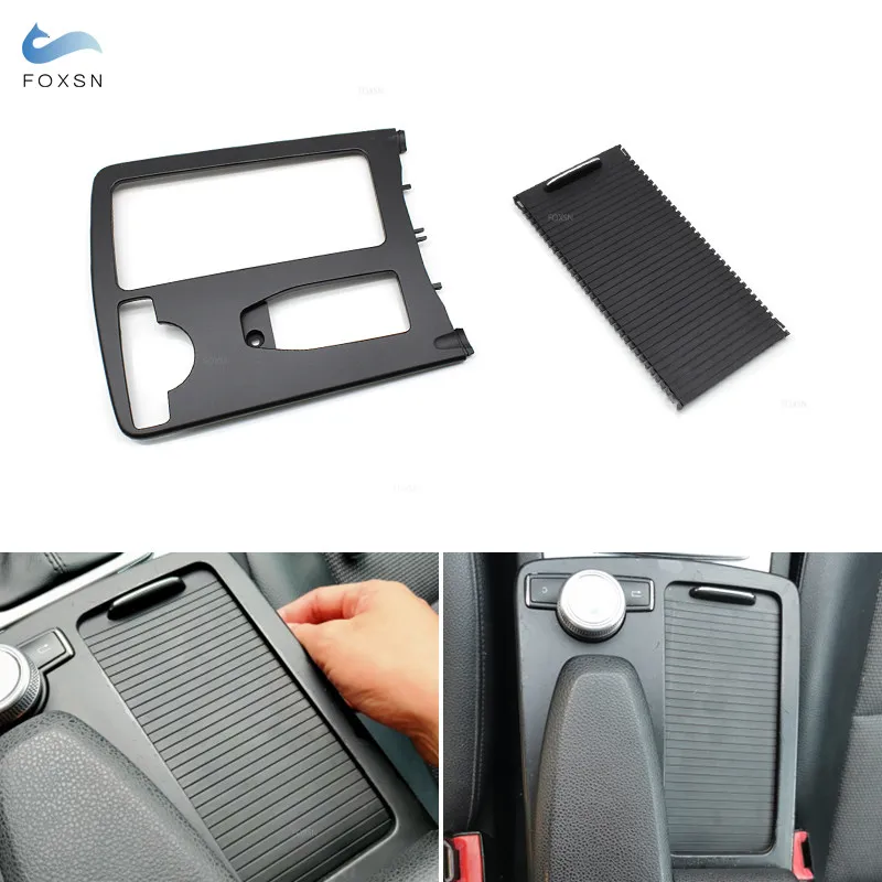 

Автомобильный центральный подлокотник держатель стакана для питьевой воды затвор Внешняя рамка отделка для Mercedes Benz C E class W204 C180 C200 W212 E260 E300