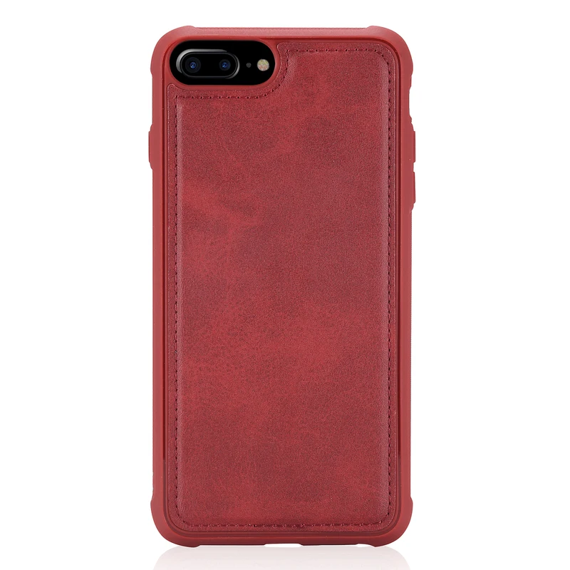 

Luxury Leather Case For Iphone 7 Plus TPU Soft Car Phone Case For Iphone 8 Plus Anti-fall Back Cover For Iphone 7 8 Plus Cover