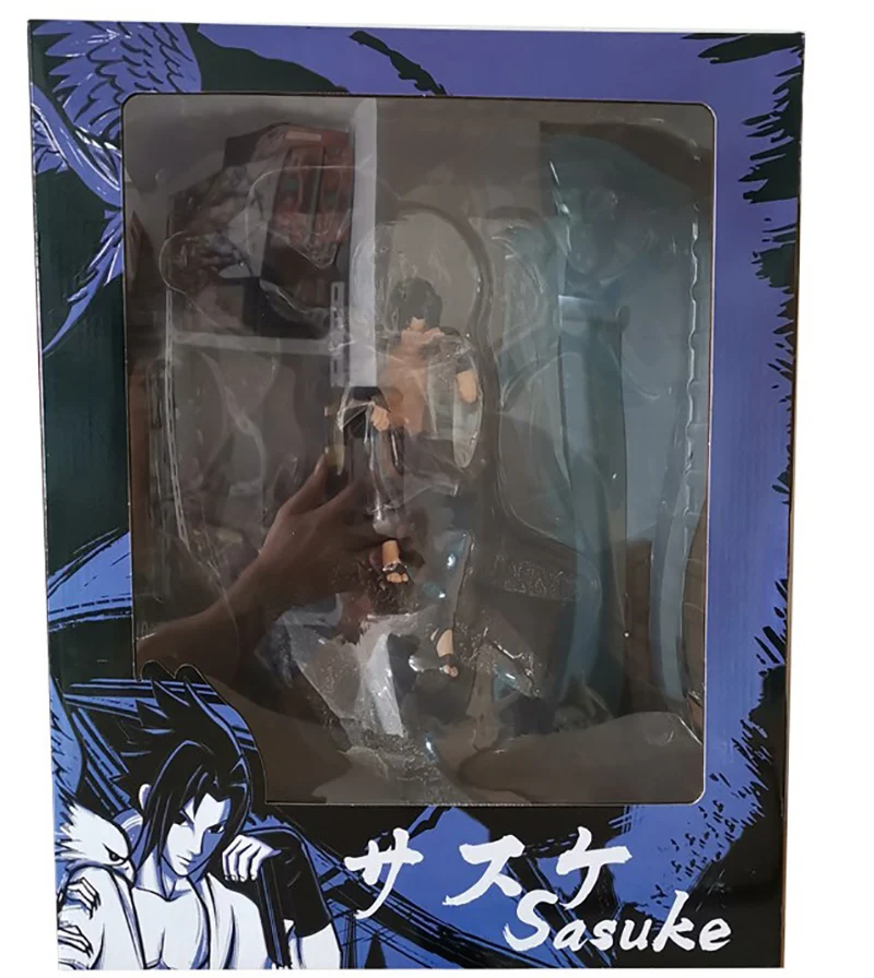 with box Аниме Наруто ястреб Саске фигурка 1/6 ГК конечная долина Саске статуя ПВХ Модель игрушки - Цвет: with box