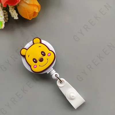 New Cute Cartoon Retractable Pull Badge Reel ID Lanyard Name Tag Card Nurse Badge Holder lovely Kids Reels Office Supplies - Color: 27