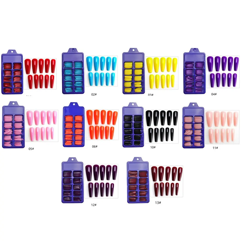 100 коробок цветной балетный поддельный гроб для ногтей маникюрный пластырь