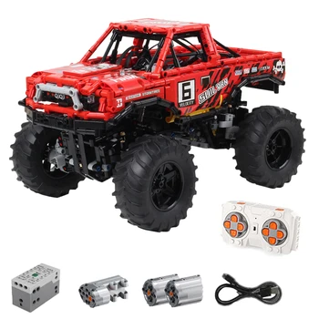 

1760Pcs 1:10 2.4G Remote Control Mechanical Off-Road Vehicle MOC Small Particle High Level Construction Building Kit Toy For Kid