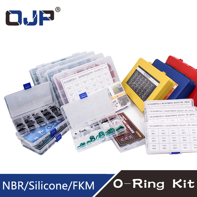 오링 고무 및 실리콘 링 씰 VMQ NBR FKM 씰링 오링 니트릴 와셔, 고무 오링 세트, 박스 링 세트