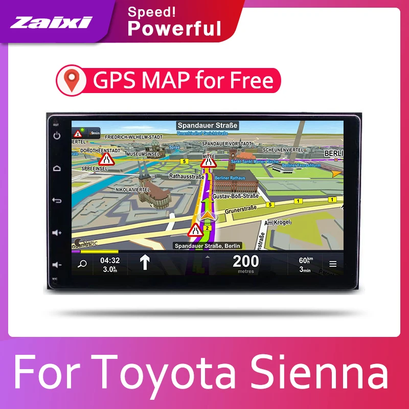 ZaiXi Android 2 Din Автомобильный Радио мультимедийный видео плеер Авто Стерео GPS карта