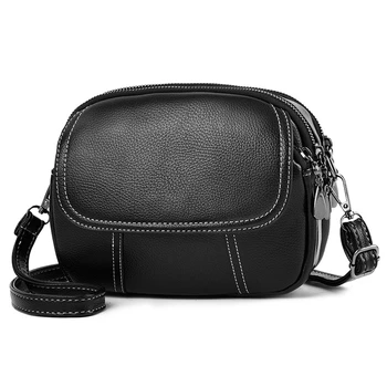 

FGGS-Women Messenger Bag Leather Round Shape Fashion Lady Shoulder Bags