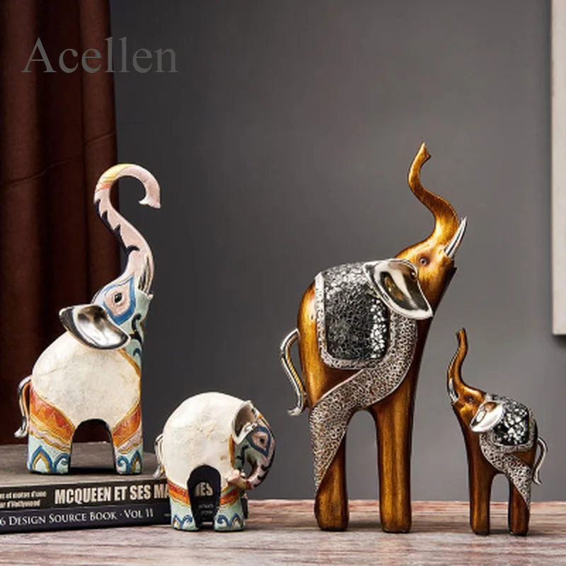 

Nordic Creative Light Luxury Resin Elephant Craft Decoration Living Room Home Study Office Bookcase Personality Retro Jewelry