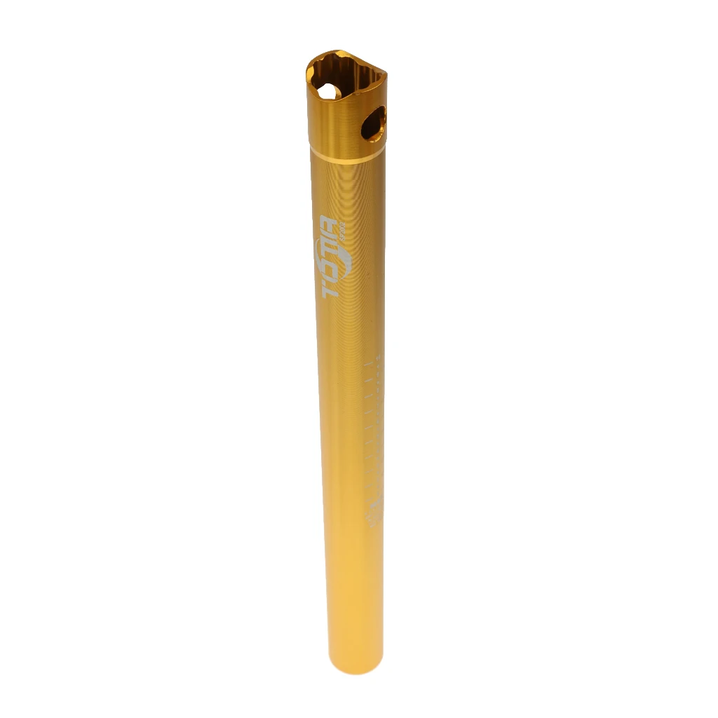 Lightweight Aluminium Bike Seat Post 27.2mm Diameter 350mm Long Golden