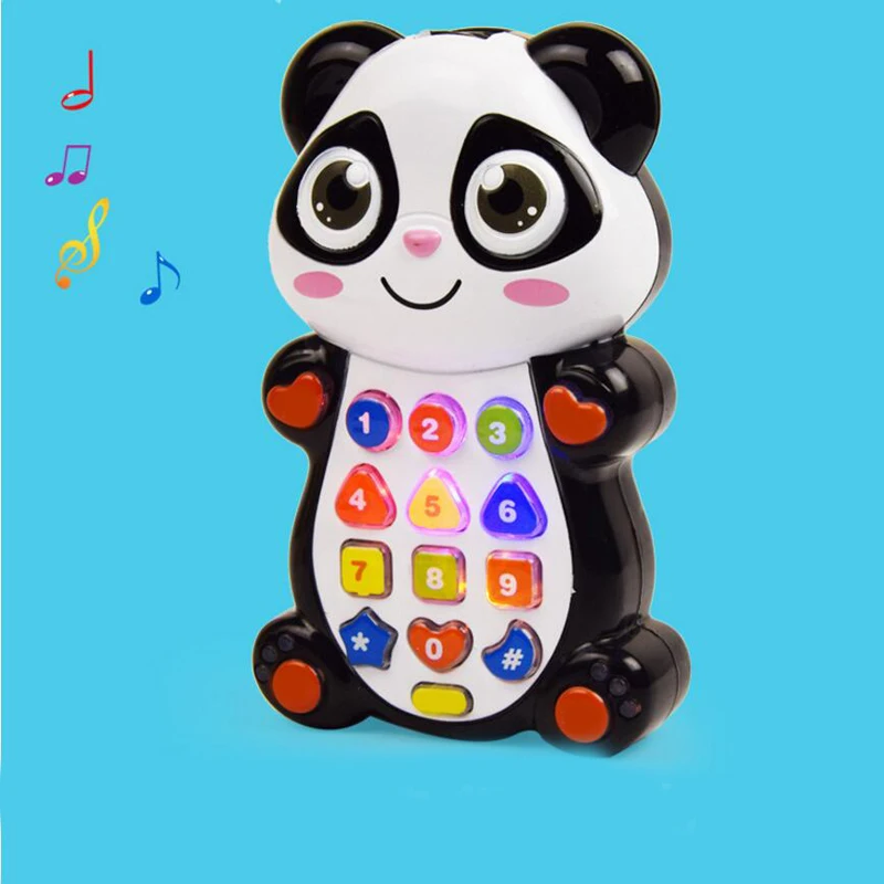 1 шт. электрическая пластиковая мультяшная музыкальная проекция мигающая имитирующая телефонная обучающая машина для детей раннего возраста развивающие игрушки