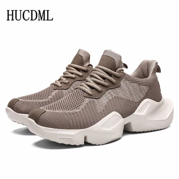 

HUCDML New Thick-soled Chunky Casual Shoes Men Comfortable Platform Sneakers Male Trainers Spring/Autumn Support Dropshipping