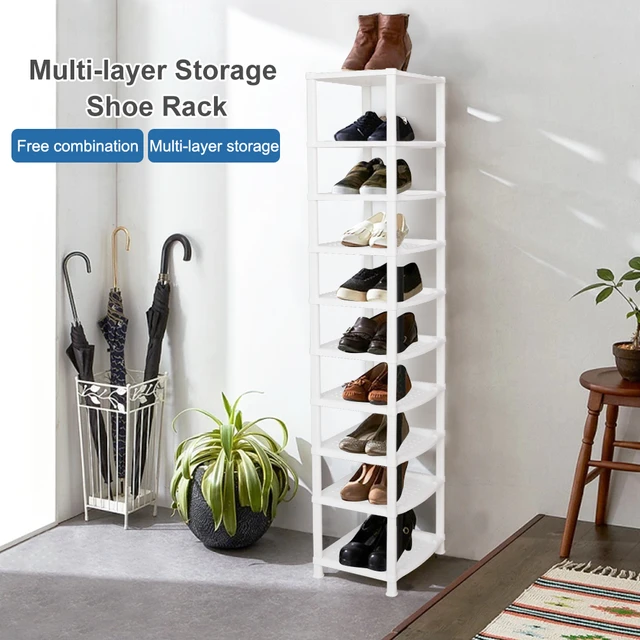 5-Tier Foldable Tall Shoe Rack Plastic Saving Shoe Shelf for Entryway  Stackable Large Shoes Rack Storage Shelf Vertical Storage - AliExpress