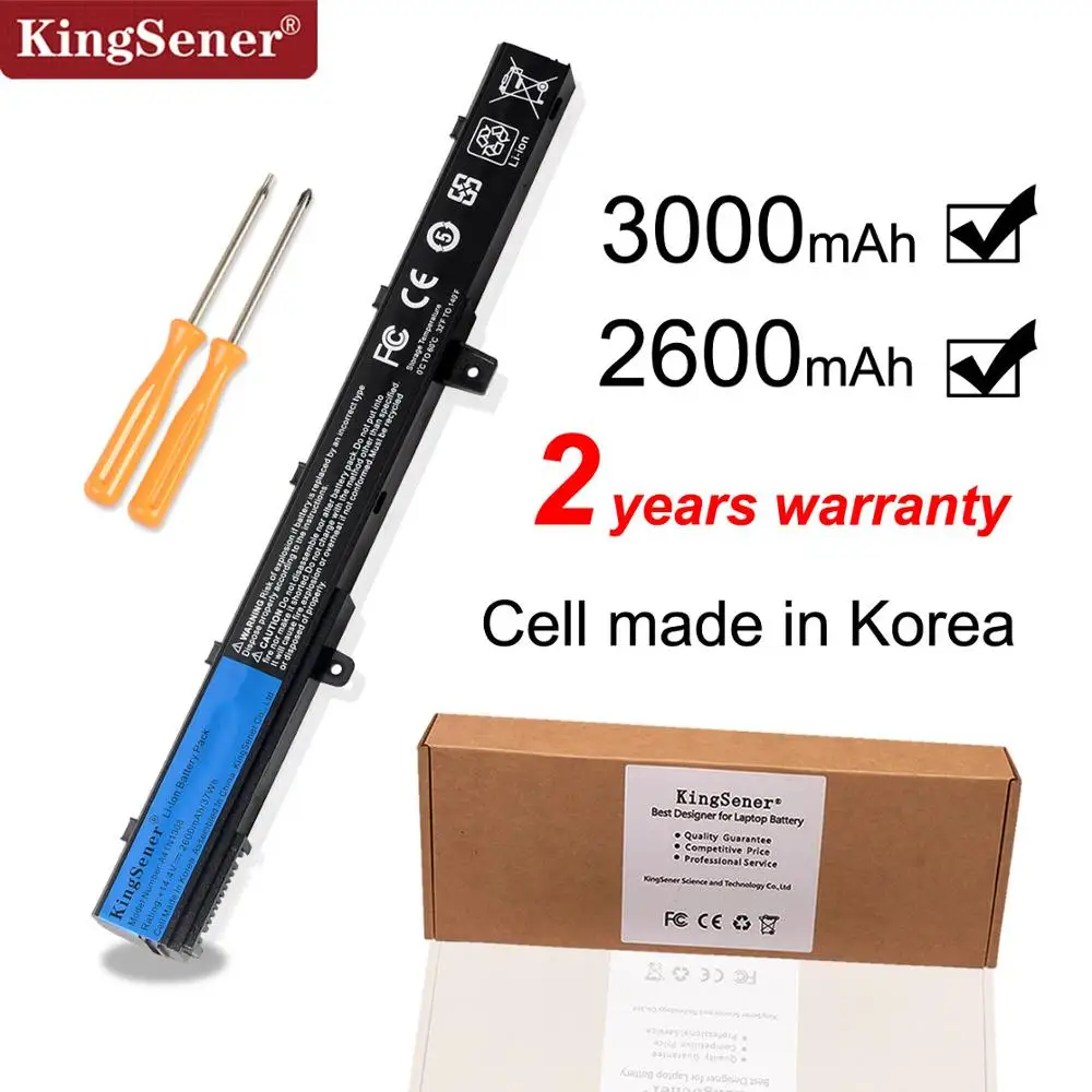 Kingsener-célula Coreana A31n1319 A41n1308 Bateria para Asus X451 X551 X451c X451ca X551c X551ca X551m X551ma A31lj91 0b11000250100