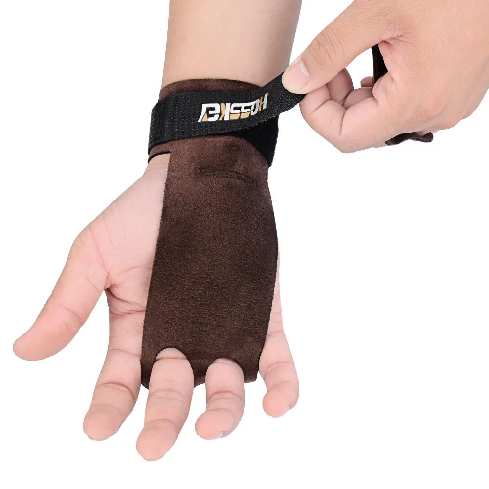 Hosskey 2 Hole Hand Grips and Gymnastics Grips Great for Cross Training, pullups, Weight Lifting, Chin ups, Training, Exercise