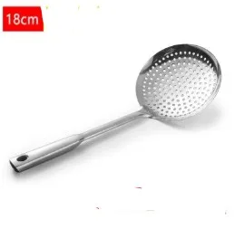 Thicken 18CM Длинная ручка шумовка Ситечко Дуршлаг фритюрница/масляный ковш для жарки/Лапша пельменей сито/кухонные инструменты кухонные принадлежности 4 размера - Цвет: Thicken 18CM
