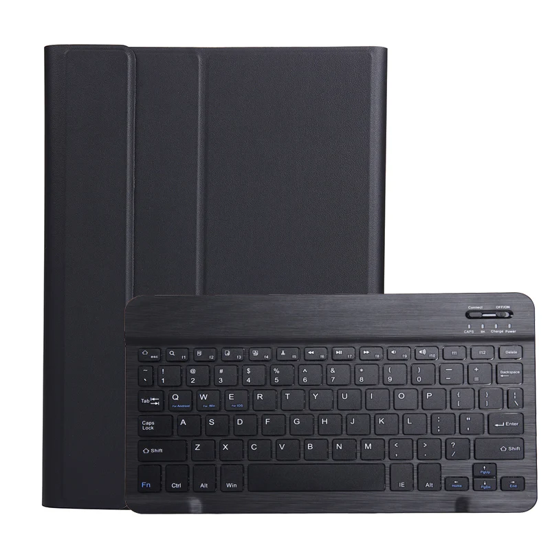 Тонкая клавиатура Bluetooth чехол для Samsung Galaxy Tab A 8,0 S-ручка SM-T290 SM-P200 8,0 ''планшет из искусственной кожи чехол для T290 P200 - Цвет: Black-Black
