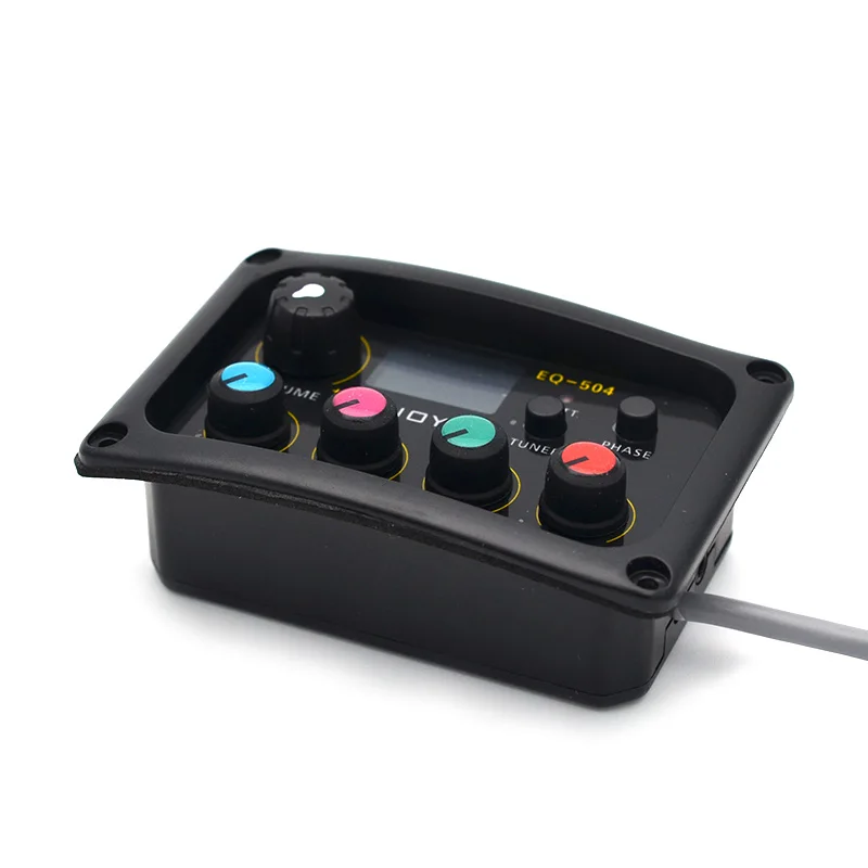 Joyo EQ-504 4 полосный эквалайзер для гитары с тюнером для акустической гитары цветная ручка Музыкальные инструменты DIY