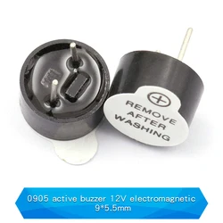 Multipurpose Electromagnetic Buzzer Pack - 10 Pieces, 9x5.5mm, 3V - 12V Range (12V)