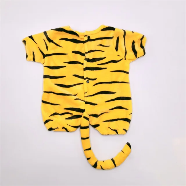 Dvotinst Newborn Baby Photography Props Plush Cute Tiger Bonnet Hat Outfit 2pcs Fotografia Accessories Studio Shoot Photo Props 4