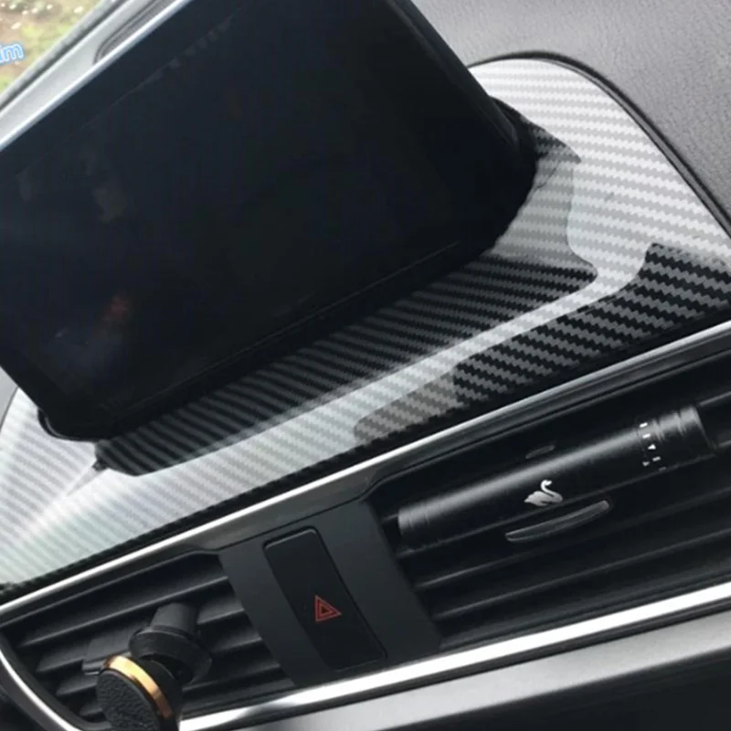 ABS Auto Styling Dashboard Navigation GPS Display Screen Frame Cover Trim for Mazda 3 AXELA Hatchback Sedan car interior trim