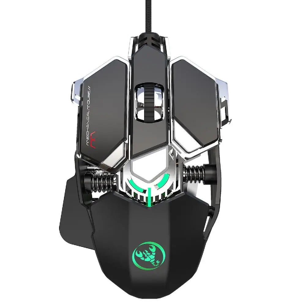 Проводная игровая мышь с регулируемым dpi 9Key, программируемая проводная мышь с разрешением макросъемки, мышь для геймеров, дыхательный светильник для компьютера, ноутбука