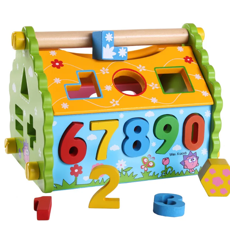 

Porous Geometric Shapes Matching Numbers House Beat Acumen Estates Are Children'S Educational Early Childhood Toy Fun House