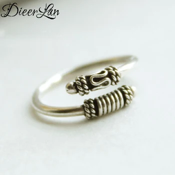 

Ethnic Style 925 Sterling Silver Open Rings for Women Men Vintage Antique Finger Rings Girls Gifts 2019