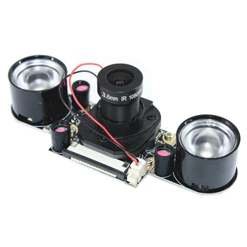 

Electronic Night Vision 5MP Board Adjustable Camera Module IR-Cut Manual Led Webcam Sensor HD Video For Raspberry Pi 3 2 B+