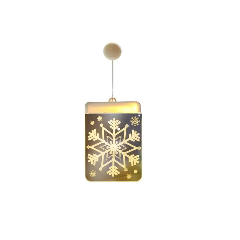 3D LED bell Snowflake Hanging Lamp Holiday Party Decor Light Santa Claus - Цвет: Christmas snowflake