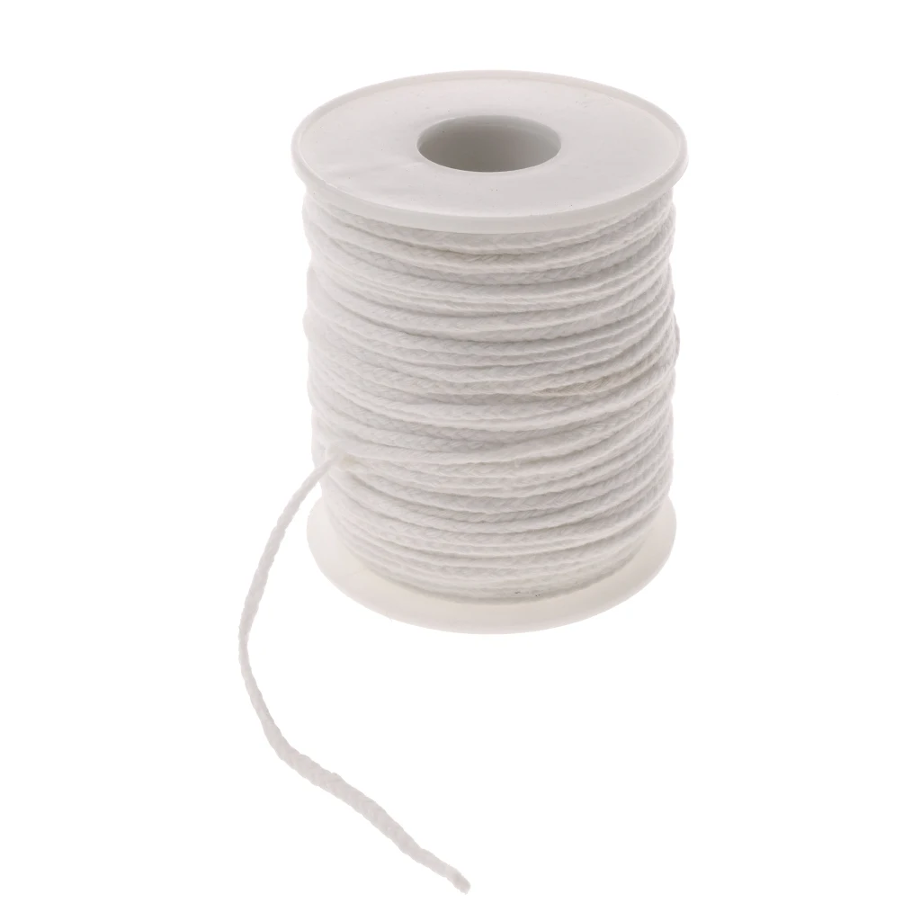 61M Multi Functional White Organic Spool of Cotton Braid Crafts Candle Wicks Wick Core For Decorative Candle