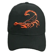 Бейсбольная кепка с принтом скорпиона; модные шляпы; Повседневная кепка; регулируемая спортивная шапка в стиле хип-хоп; Новинка