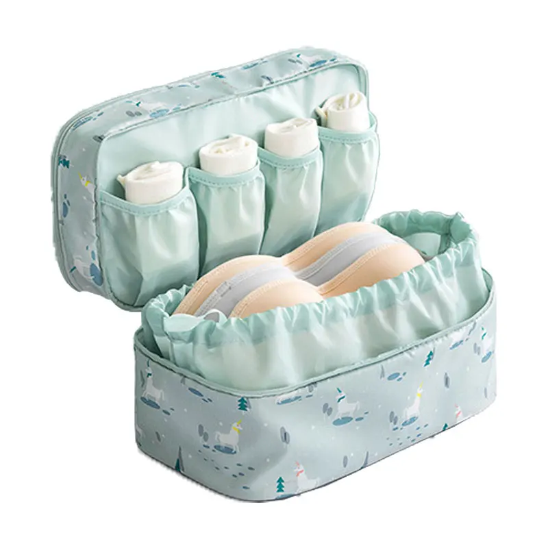 

Travel Underwear Organizer, Large Compartment Lightweight Double Layer Multifunctional clothes finishing bag, Bra Bag for Travel