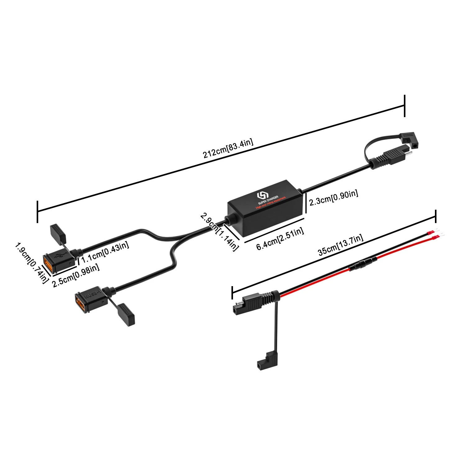 usb adaptador, tomada desconexa rápida à prova