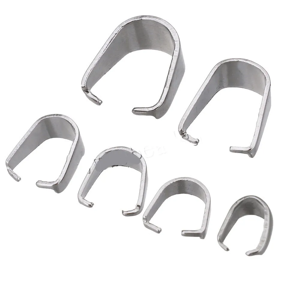 

200pcs/lot Stainless Steel Clasps Pinch Bails Charm Melon Seeds Buckle Pendant DIY Necklace Bracelet Connectors Jewelry Findings