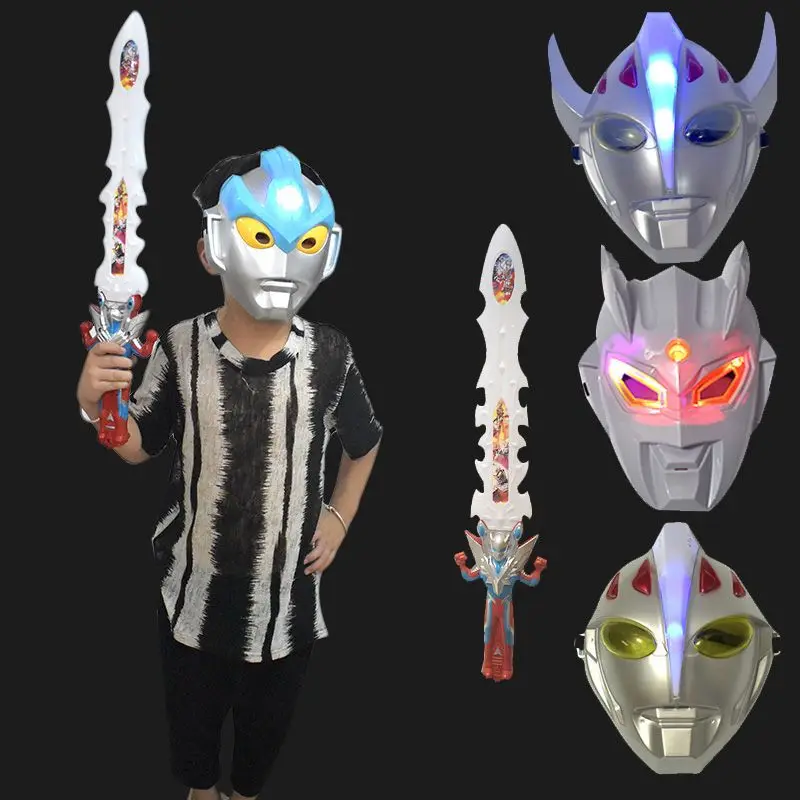 

Christmas CHILDREN'S Mask Cartoon Animation Movie Mask Shining Spider-Man Bat Hero Man Ultraman Mantle