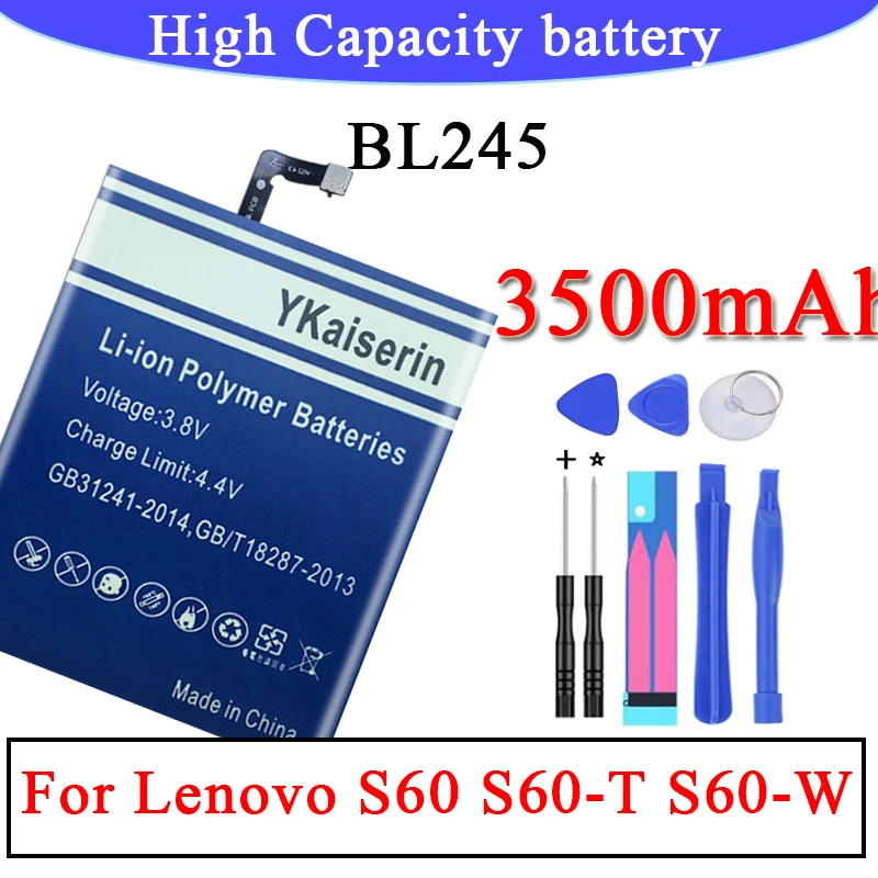 100% протестированный новый аккумулятор BL245 емкостью 3500 мАч для Lenovo S60 S60T S60W
