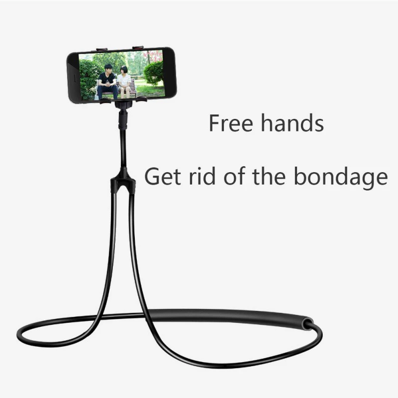 Mobile Phone Holder Lazy Hanging Neck Phone Stands Necklace Bracket Bed 360 Degree Phones Holder Stand For iPhone Xiaomi Huawei