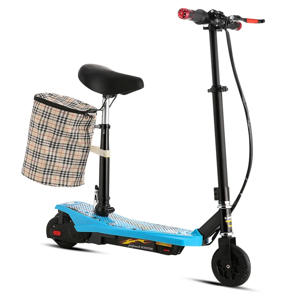  New 2-Wheel Mini Folding Mini Electric Kick Scooter with Seat and Detachable Basket Adult Scooters