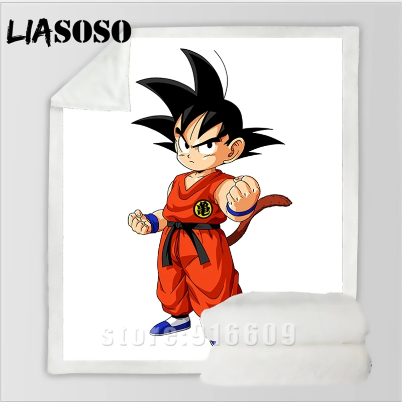 Dragon Ball Goku аниме плюшевый диван молодежное постельное белье Узорчатое мультяшное набивное одеяло покрывало постельное белье для путешествий мягкое зимнее одеяло - Цвет: 06