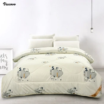 

VESCOVO wool down comforter summer winter duvet king queen twin wool duvet quilt 220*240 200*230